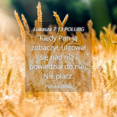 Picture 04 - Łukasza 7:13 POLUBG - Kiedy Pan ją zobaczył, ulitował się nad nią - Bible Verse Picture