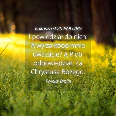 Picture 04 - Łukasza 9:20 POLUBG - I powiedział do nich: A wy za kogo mnie - Bible Verse Picture