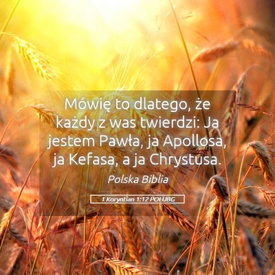 Picture 05 - 1 Koryntian 1:12 POLUBG - Mówię to dlatego, że każdy z was twierdzi: Ja - Bible Verse Picture