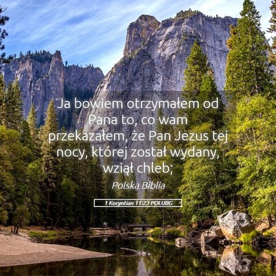 Picture 05 - 1 Koryntian 11:23 POLUBG - Ja bowiem otrzymałem od Pana to, co wam - Bible Verse Picture