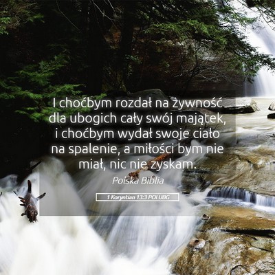 Picture 05 - 1 Koryntian 13:3 POLUBG - I choćbym rozdał na żywność dla ubogich - Bible Verse Picture