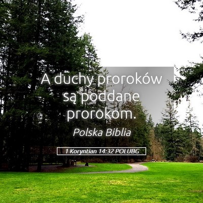 Picture 05 - 1 Koryntian 14:32 POLUBG - A duchy proroków są poddane - Bible Verse Picture