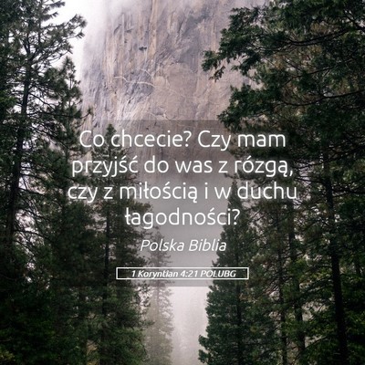 Picture 05 - 1 Koryntian 4:21 POLUBG - Co chcecie? Czy mam przyjść do was z rózgą, - Bible Verse Picture