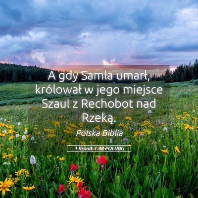 Picture 05 - 1 Kronik 1:48 POLUBG - A gdy Samla umarł, królował w jego miejsce - Bible Verse Picture