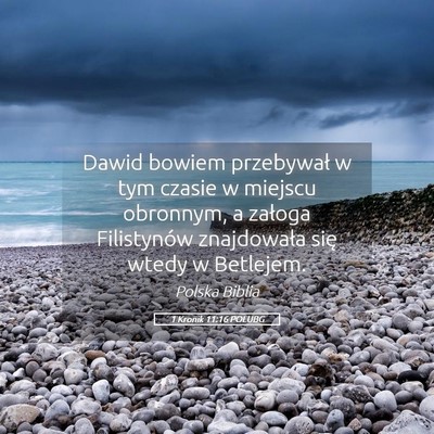 Picture 05 - 1 Kronik 11:16 POLUBG - Dawid bowiem przebywał w tym czasie w miejscu - Bible Verse Picture