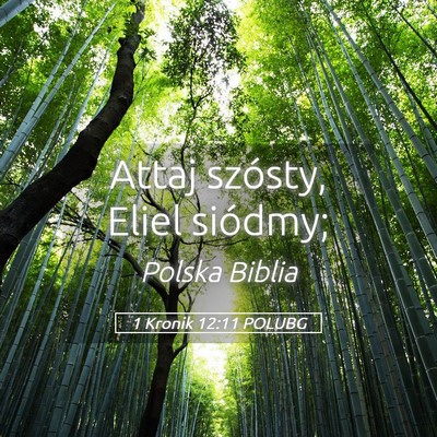 Picture 05 - 1 Kronik 12:11 POLUBG - Attaj szósty, Eliel - Bible Verse Picture