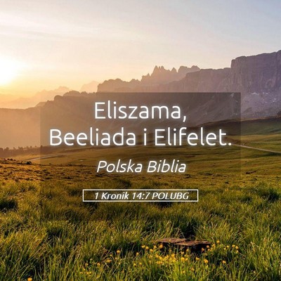 Picture 05 - 1 Kronik 14:7 POLUBG - Eliszama, Beeliada i - Bible Verse Picture