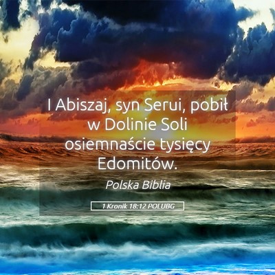 Picture 05 - 1 Kronik 18:12 POLUBG - I Abiszaj, syn Serui, pobił w Dolinie Soli - Bible Verse Picture