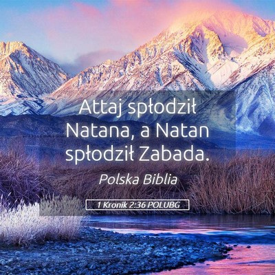 Picture 05 - 1 Kronik 2:36 POLUBG - Attaj spłodził Natana, a Natan spłodził - Bible Verse Picture