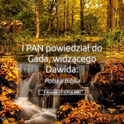 Picture 05 - 1 Kronik 21:9 POLUBG - I PAN powiedział do Gada, widzącego - Bible Verse Picture