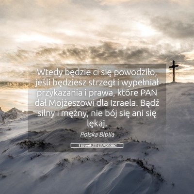 Picture 05 - 1 Kronik 22:13 POLUBG - Wtedy będzie ci się powodziło, jeśli - Bible Verse Picture