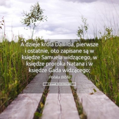 Picture 05 - 1 Kronik 29:29 POLUBG - A dzieje króla Dawida, pierwsze i ostatnie, oto - Bible Verse Picture