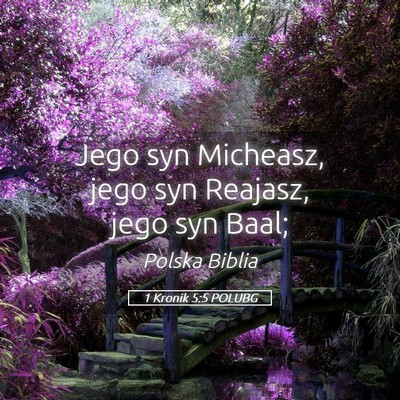 Picture 05 - 1 Kronik 5:5 POLUBG - Jego syn Micheasz, jego syn Reajasz, jego syn - Bible Verse Picture