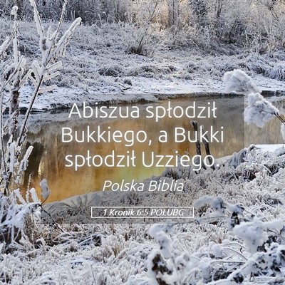 Picture 05 - 1 Kronik 6:5 POLUBG - Abiszua spłodził Bukkiego, a Bukki spłodził - Bible Verse Picture