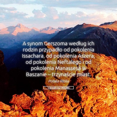 Picture 05 - 1 Kronik 6:62 POLUBG - A synom Gerszoma według ich rodzin przypadło od - Bible Verse Picture