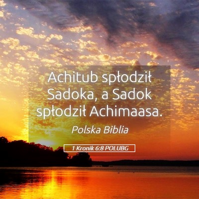 Picture 05 - 1 Kronik 6:8 POLUBG - Achitub spłodził Sadoka, a Sadok spłodził - Bible Verse Picture