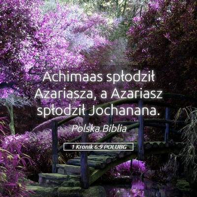 Picture 05 - 1 Kronik 6:9 POLUBG - Achimaas spłodził Azariasza, a Azariasz - Bible Verse Picture