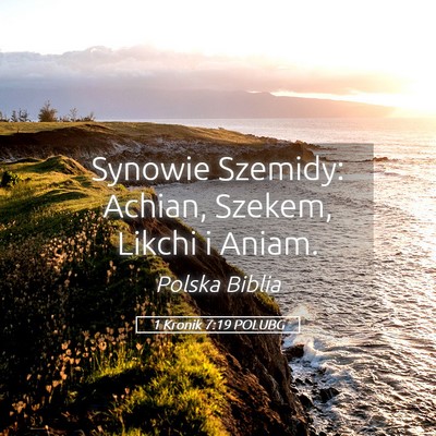 Picture 05 - 1 Kronik 7:19 POLUBG - Synowie Szemidy: Achian, Szekem, Likchi i - Bible Verse Picture