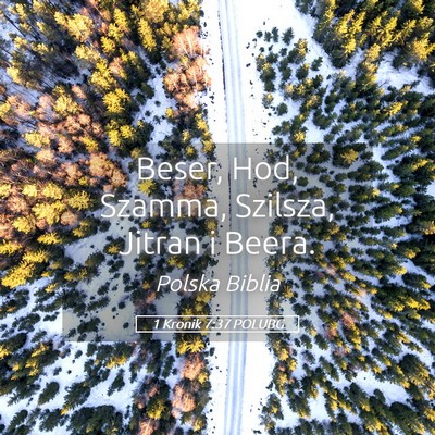 Picture 05 - 1 Kronik 7:37 POLUBG - Beser, Hod, Szamma, Szilsza, Jitran i - Bible Verse Picture