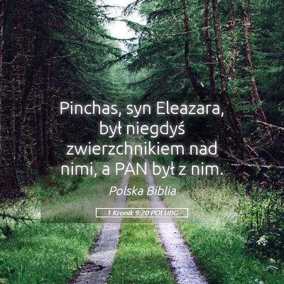 Picture 05 - 1 Kronik 9:20 POLUBG - Pinchas, syn Eleazara, był niegdyś - Bible Verse Picture