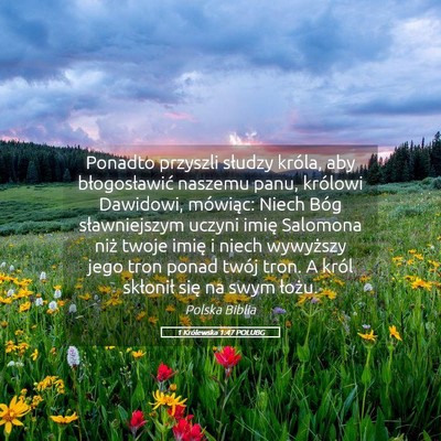 Picture 05 - 1 Królewska 1:47 POLUBG - Ponadto przyszli słudzy króla, aby - Bible Verse Picture