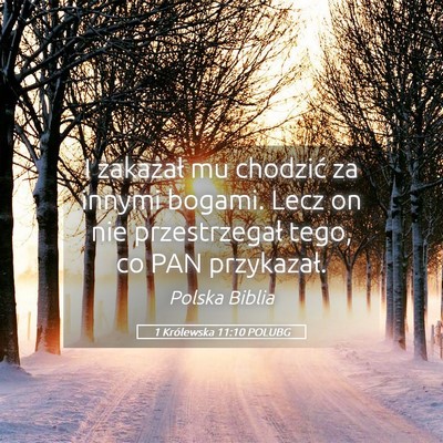 Picture 05 - 1 Królewska 11:10 POLUBG - I zakazał mu chodzić za innymi bogami. Lecz on - Bible Verse Picture