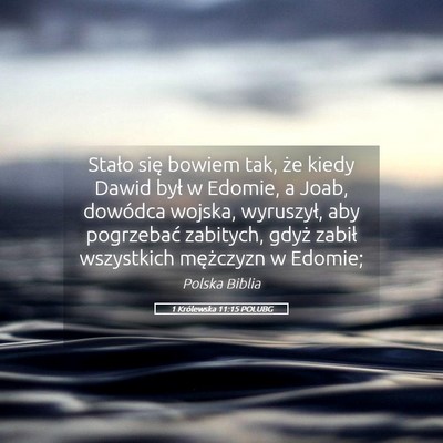 Picture 05 - 1 Królewska 11:15 POLUBG - Stało się bowiem tak, że kiedy Dawid był w - Bible Verse Picture