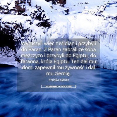 Picture 05 - 1 Królewska 11:18 POLUBG - Wyruszyli więc z Midian i przybyli do Paran. Z - Bible Verse Picture