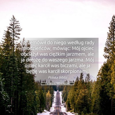 Picture 05 - 1 Królewska 12:14 POLUBG - I przemówił do niego według rady - Bible Verse Picture