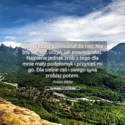 Picture 05 - 1 Królewska 17:13 POLUBG - Wtedy Eliasz powiedział do niej: Nie bój się. - Bible Verse Picture