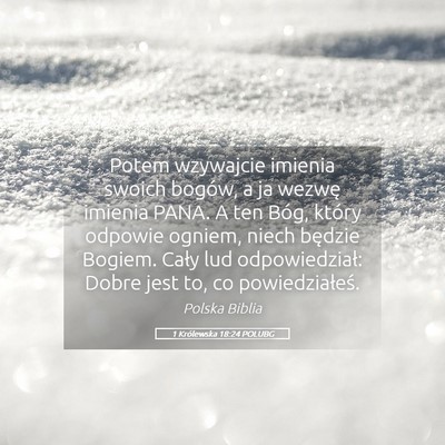 Picture 05 - 1 Królewska 18:24 POLUBG - Potem wzywajcie imienia swoich bogów, a ja - Bible Verse Picture