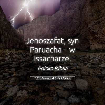 Picture 05 - 1 Królewska 4:17 POLUBG - Jehoszafat, syn Paruacha – w - Bible Verse Picture