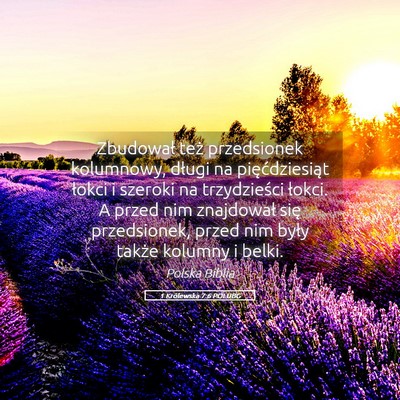 Picture 05 - 1 Królewska 7:6 POLUBG - Zbudował też przedsionek kolumnowy, długi na - Bible Verse Picture