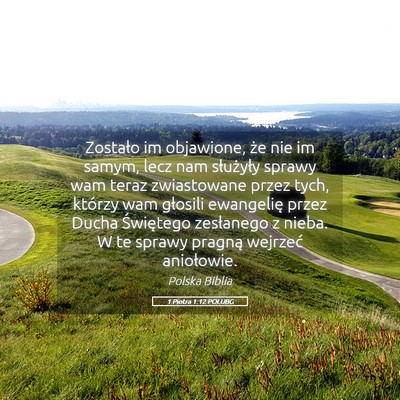 Picture 05 - 1 Piotra 1:12 POLUBG - Zostało im objawione, że nie im samym, lecz nam - Bible Verse Picture