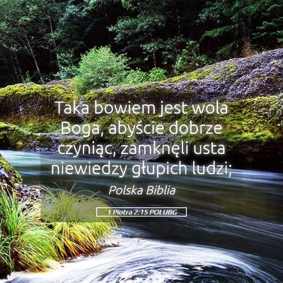 Picture 05 - 1 Piotra 2:15 POLUBG - Taka bowiem jest wola Boga, abyście dobrze - Bible Verse Picture