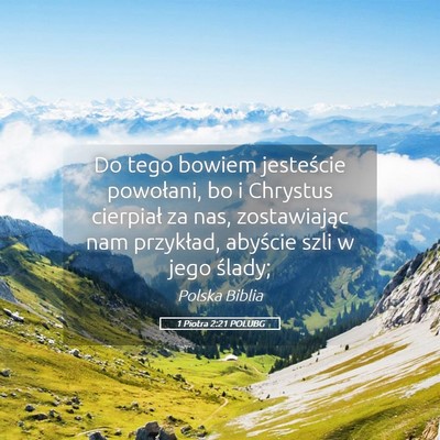 Picture 05 - 1 Piotra 2:21 POLUBG - Do tego bowiem jesteście powołani, bo i - Bible Verse Picture