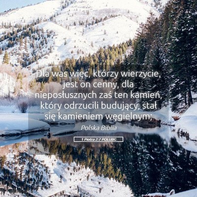 Picture 05 - 1 Piotra 2:7 POLUBG - Dla was więc, którzy wierzycie, jest on cenny, - Bible Verse Picture
