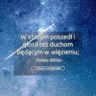 Picture 05 - 1 Piotra 3:19 POLUBG - W którym poszedł i głosił też duchom - Bible Verse Picture