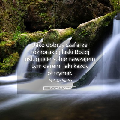 Picture 05 - 1 Piotra 4:10 POLUBG - Jako dobrzy szafarze różnorakiej łaski Bożej - Bible Verse Picture