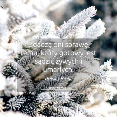 Picture 05 - 1 Piotra 4:5 POLUBG - Zdadzą oni sprawę temu, który gotowy jest - Bible Verse Picture