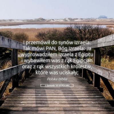 Picture 05 - 1 Samuela 10:18 POLUBG - I przemówił do synów Izraela: Tak mówi PAN, - Bible Verse Picture
