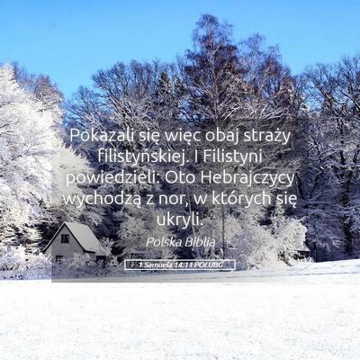 Picture 05 - 1 Samuela 14:11 POLUBG - Pokazali się więc obaj straży filistyńskiej. - Bible Verse Picture
