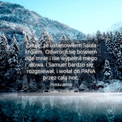 Picture 05 - 1 Samuela 15:11 POLUBG - Żałuję, że ustanowiłem Saula królem. - Bible Verse Picture