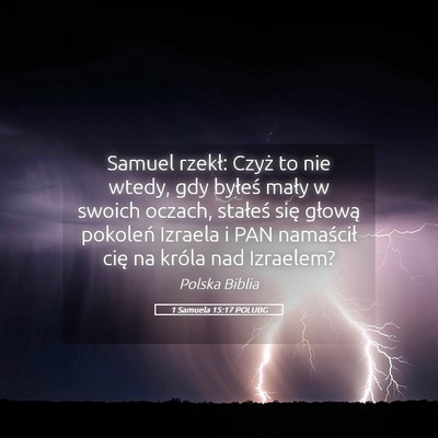 Picture 05 - 1 Samuela 15:17 POLUBG - Samuel rzekł: Czyż to nie wtedy, gdy byłeś - Bible Verse Picture
