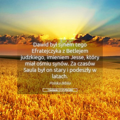 Picture 05 - 1 Samuela 17:12 POLUBG - Dawid był synem tego Efratejczyka z Betlejem - Bible Verse Picture