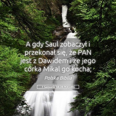 Picture 05 - 1 Samuela 18:28 POLUBG - A gdy Saul zobaczył i przekonał się, że PAN - Bible Verse Picture