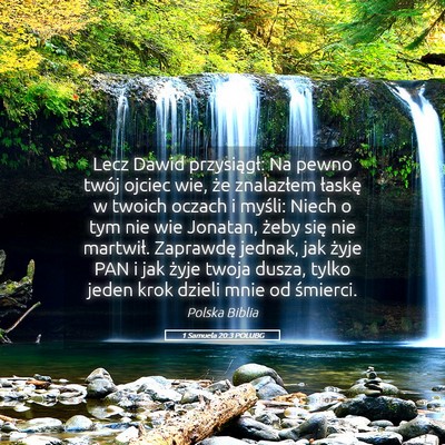 Picture 05 - 1 Samuela 20:3 POLUBG - Lecz Dawid przysiągł: Na pewno twój ojciec - Bible Verse Picture