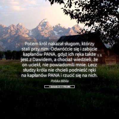 Picture 05 - 1 Samuela 22:17 POLUBG - Potem król nakazał sługom, którzy stali przy - Bible Verse Picture