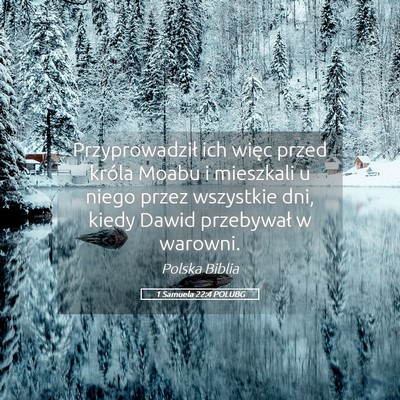 Picture 05 - 1 Samuela 22:4 POLUBG - Przyprowadził ich więc przed króla Moabu i - Bible Verse Picture