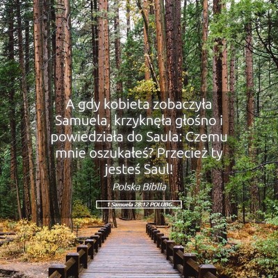 Picture 05 - 1 Samuela 28:12 POLUBG - A gdy kobieta zobaczyła Samuela, krzyknęła - Bible Verse Picture